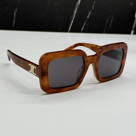 NEW CELINE CL40304U 53A HAVANA GRAY WOMEN SUNGLASSES CELINE - Picture 1 of 10